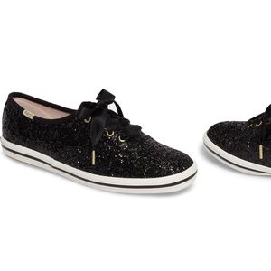 Keds Kate Spade New York Glitter Black Sneaker Sz8
